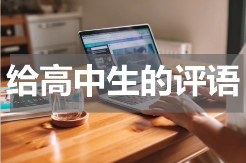 给高中生的评语