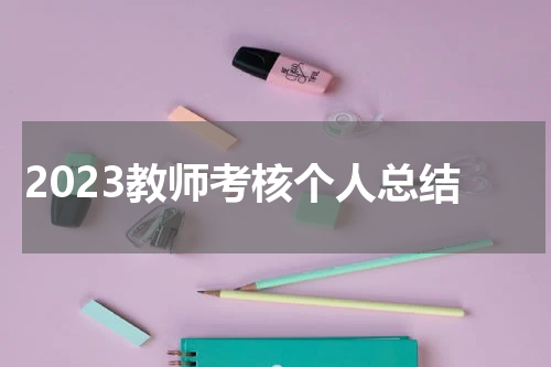 2023教师考核个人总结