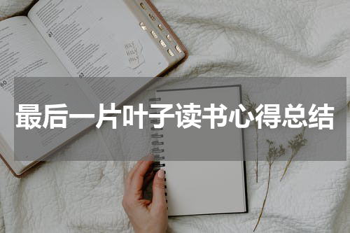 最后一片叶子读书心得总结