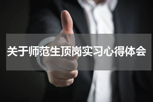 关于师范生顶岗实习心得体会