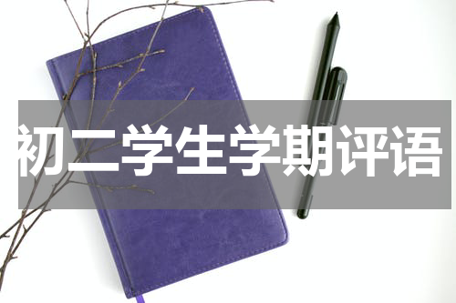 初二学生学期评语