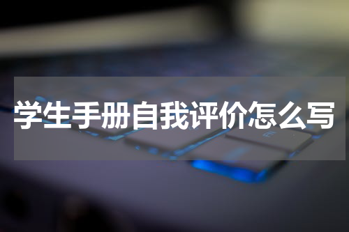 学生手册自我评价怎么写