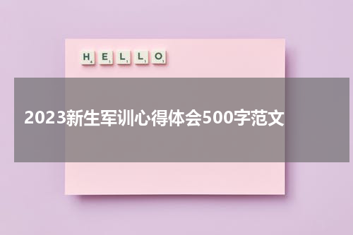 2023新生军训心得体会500字范文