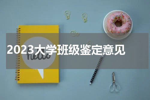 2023大学班级鉴定意见