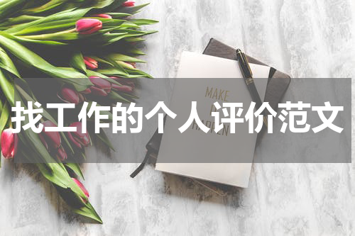 找工作的个人评价范文