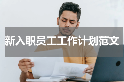 新入职员工工作计划范文