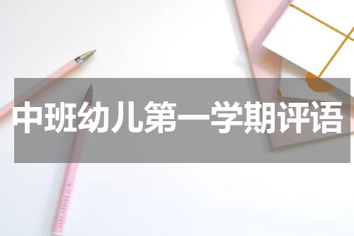 中班幼儿第一学期评语