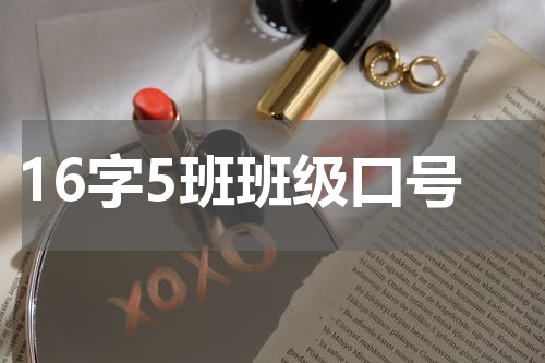 16字5班班级口号