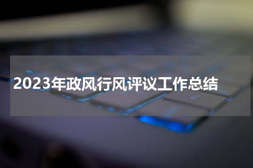 2023年政风行风评议工作总结