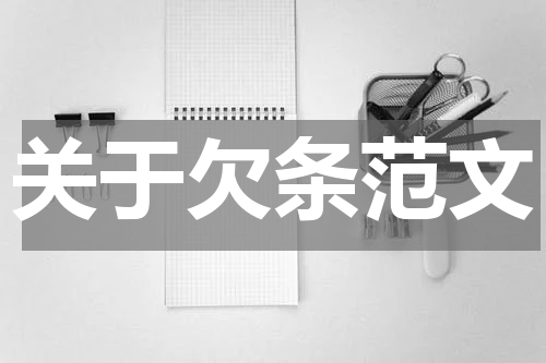 关于欠条范文