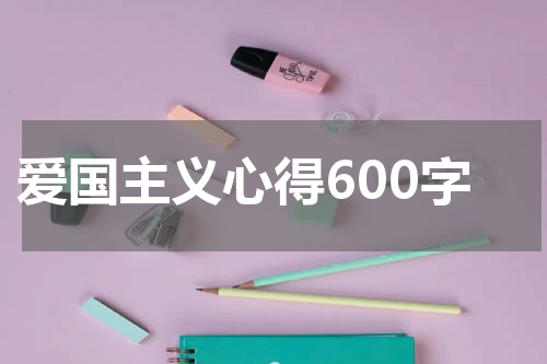 爱国主义心得600字