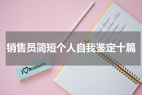 销售员简短个人自我鉴定十篇