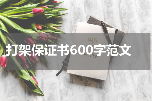打架保证书600字范文