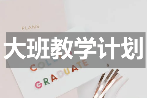 大班教学计划