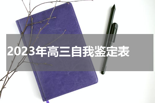 2023年高三自我鉴定表