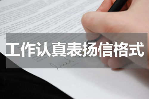 工作认真表扬信格式