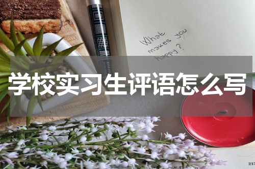 学校实习生评语怎么写