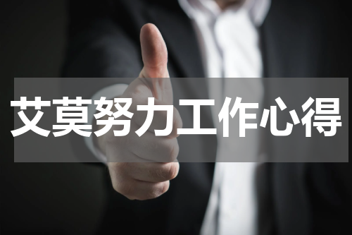 艾莫努力工作心得