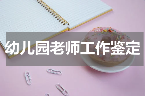 幼儿园老师工作鉴定