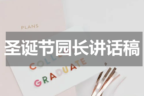 圣诞节园长讲话稿