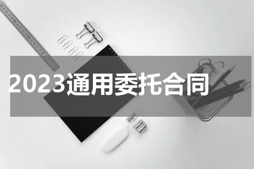 2023通用委托合同