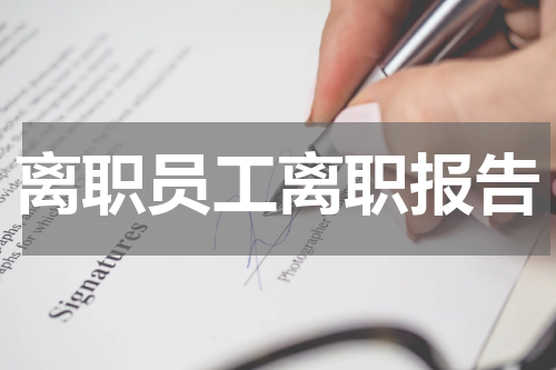 离职员工离职报告
