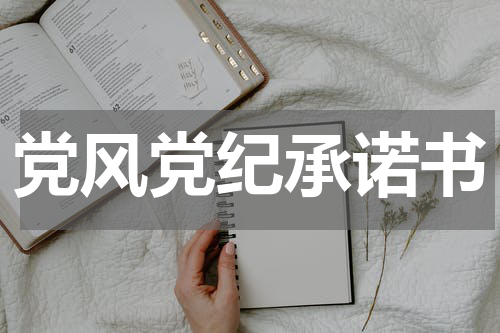 党风党纪承诺书