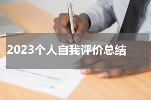 2023个人自我评价总结