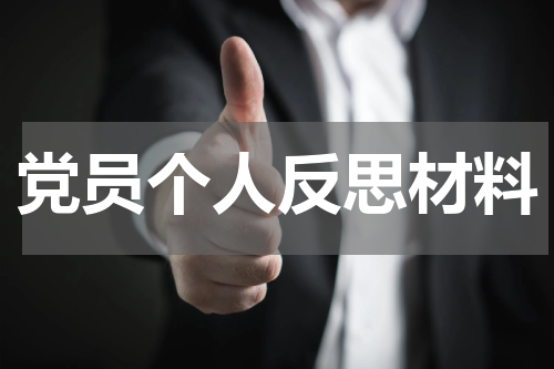 党员个人反思材料