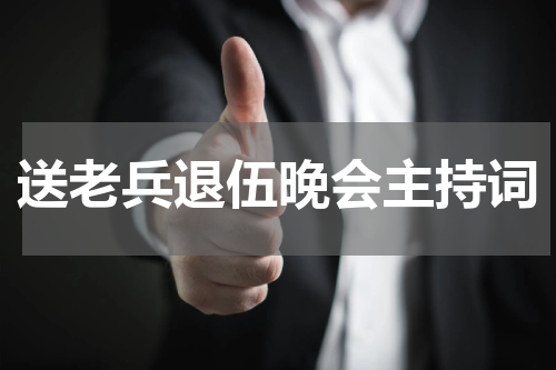 送老兵退伍晚会主持词