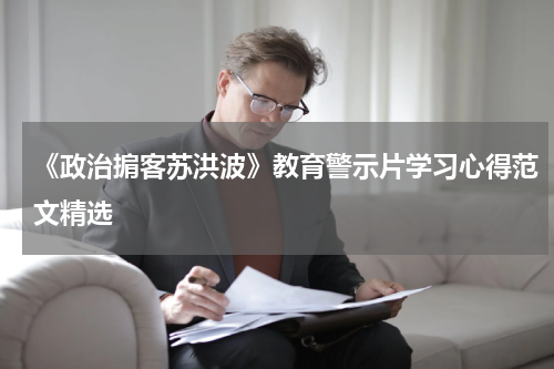 《政治掮客苏洪波》教育警示片学习心得范文精选