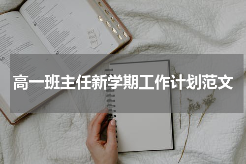 高一班主任新学期工作计划范文