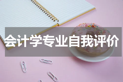 会计学专业自我评价