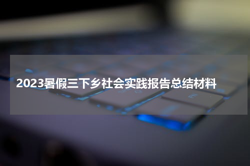 2023暑假三下乡社会实践报告总结材料