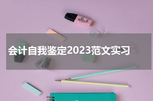 会计自我鉴定2023范文实习