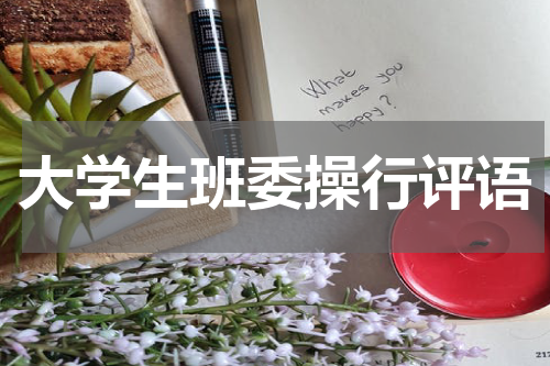 大学生班委操行评语