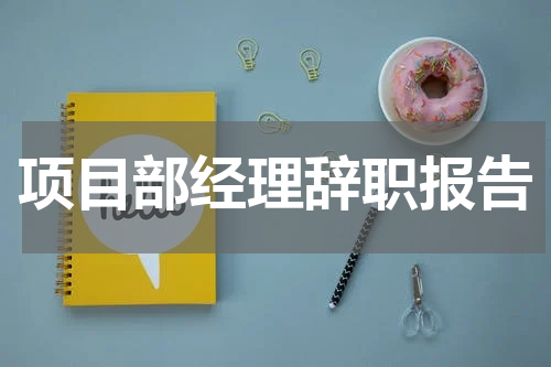 项目部经理辞职报告