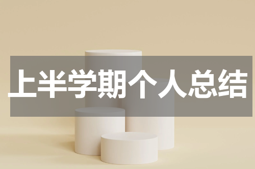 上半学期个人总结
