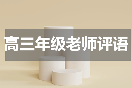 高三年级老师评语