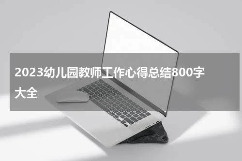 2023幼儿园教师工作心得总结800字大全