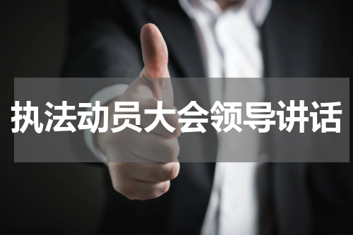 执法动员大会领导讲话
