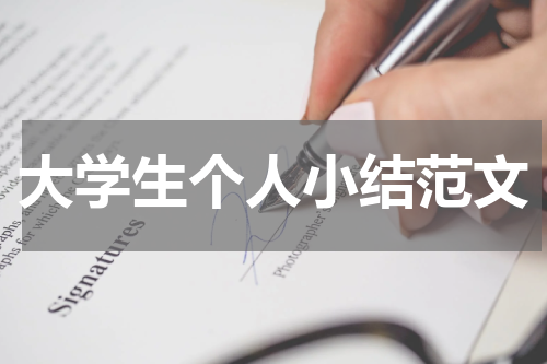 大学生个人小结范文