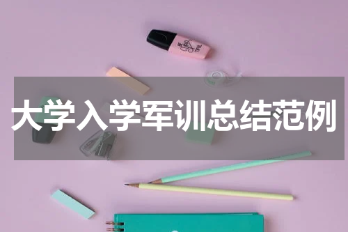 大学入学军训总结范例