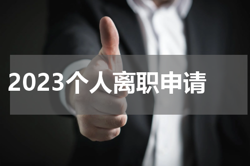 2023个人离职申请