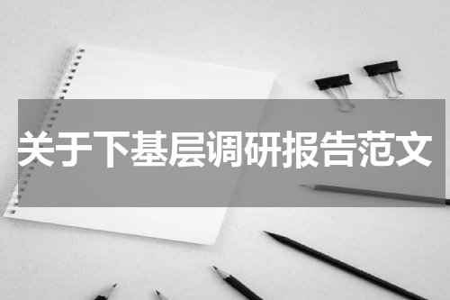 关于下基层调研报告范文