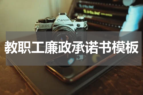 教职工廉政承诺书模板