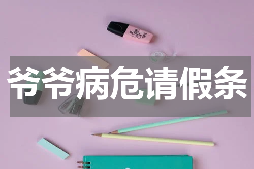 爷爷病危请假条