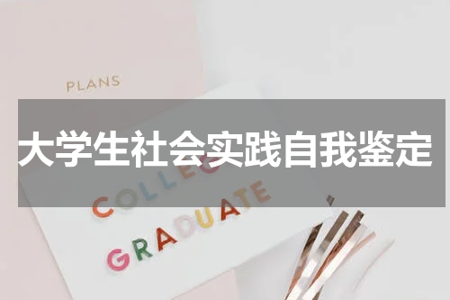 大学生社会实践自我鉴定