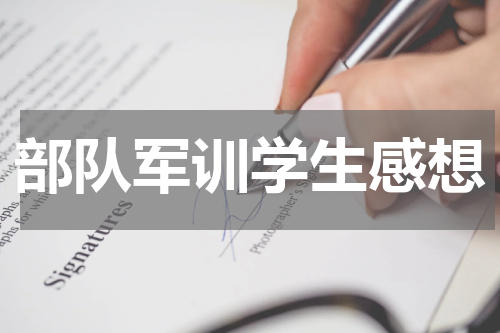 部队军训学生感想