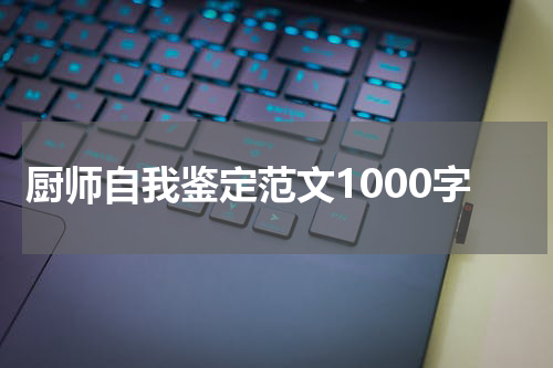 厨师自我鉴定范文1000字